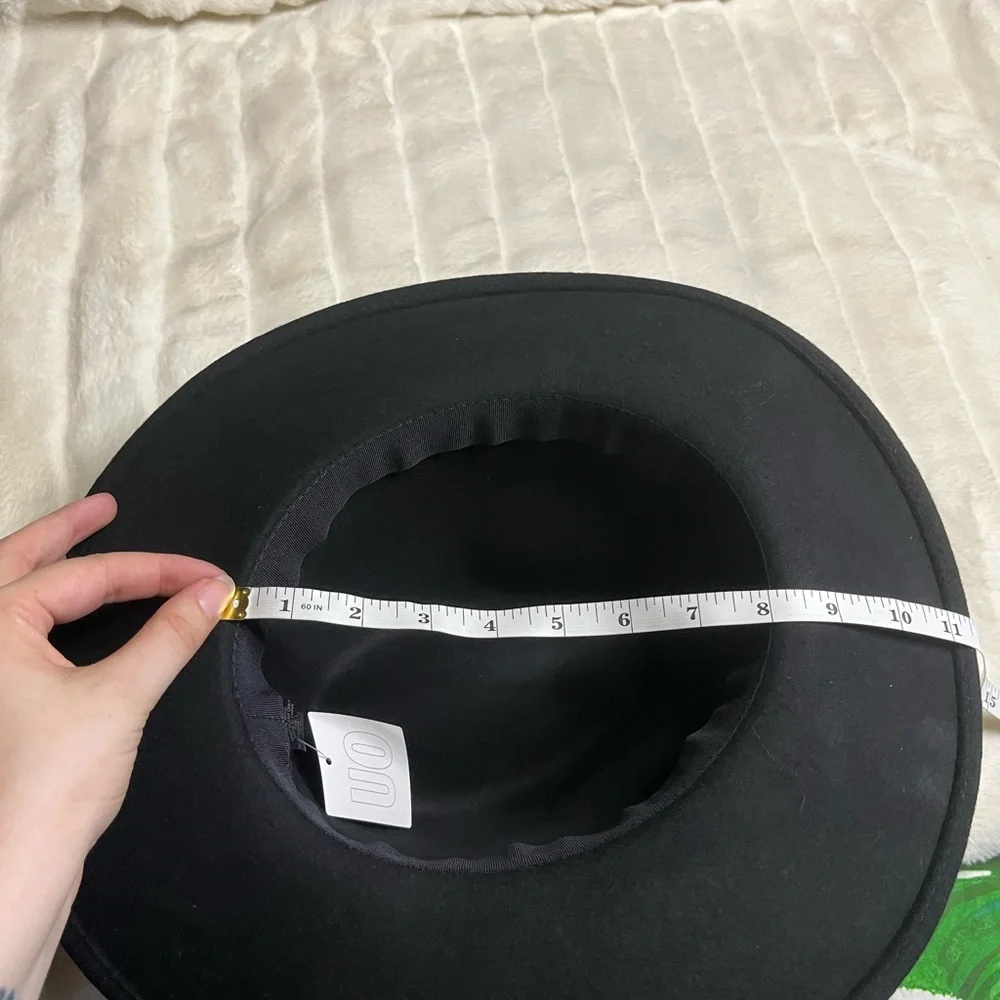 NWT Urban Outfitters OSFM Black Wide Brim Casual Festival Summer Midwest Hat